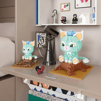Nouveaux jouets animaux mignons pour filles éducatifs en plastique Micro bloc de construction ensemble bricolage Construction modèle Cartoony jouet