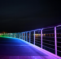 Barrière de pont lumineuse à LED en acier inoxydable 201/304, éclairage décoratif pour bord de mer