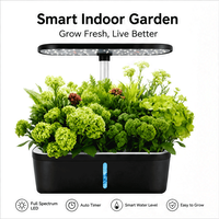 Jardinière hydroponique sans terre à 6 trous pour intérieur, avec contrôle WiFi à distance, lumière de croissance automatique et circulation d'eau pour culture sur bureau