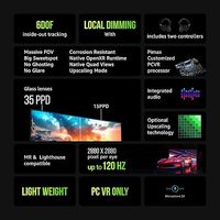 Casque VR Pimax Crystal Light pour PC, 2880x2880 par œil, écran QLED 8K avec local-dimming