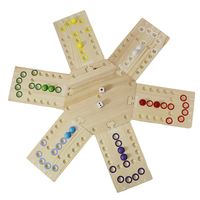 Jeu de société en bois Jackaroo à assembler et détachable pour 4 et 6 joueurs - Jeu de table éducatif et écologique avec impression couleur intégrale