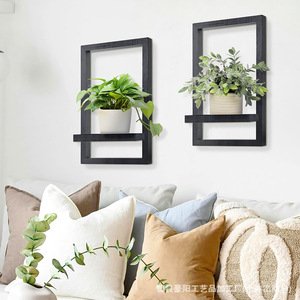 Estante de almacenamiento de pared Haoyang de madera de 1 nivel para sala de estar, estante decorativo - Product Image 1