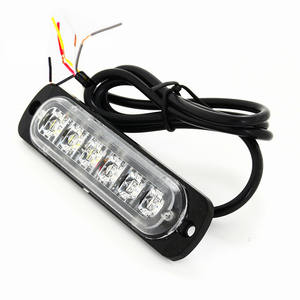 Barre lumineuse stroboscopique mini 18W 6 LED, haute puissance, luminosité élevée, feux de <span class=keywords><strong>calandre</strong></span> pour ambulance, camion de pompiers, camion lourd, 12-24v, état neuf - Product Image 3