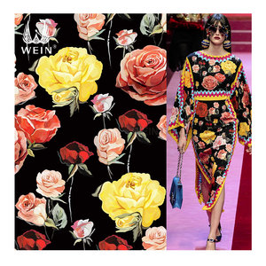 Tissu tissé en crêpe de polyester léger WI-B06 <span class=keywords><strong>multi</strong></span>-motifs, service d'impression numérique personnalisé pour robe - Product Image 1