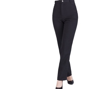 Pantalon d'affaires décontracté <span class=keywords><strong>de</strong></span> bureau d'été <span class=keywords><strong>de</strong></span> restaurant <span class=keywords><strong>de</strong></span> polyester pour femmes avec la taille moyenne avant plate-pour le pantalon formel <span class=keywords><strong>de</strong></span> <span class=keywords><strong>tenue</strong></span> d'affaires - Product Image 4