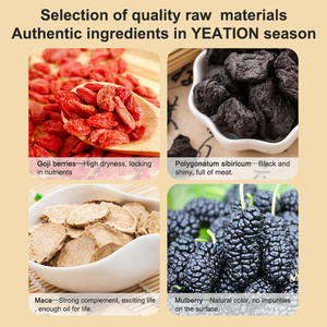 Thé aux cinq trésors au ginseng et aux baies de goji pour hommes, 200g, sachets de thé aux herbes, durée de conservation de 18 mois, qualité supérieure, fait à la main |   Soutient la santé des reins - Product Image 3