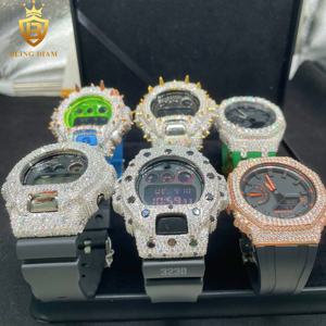 Nouveaux styles en vrac lunette de montre VVS Moissanite boîtier de montre en diamant GA2100 DW6900 montre lunette bande passe testeur de diamant - Product Image 6