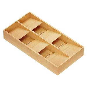 Bamboo Cutlery <b>Storage</b> <b>Box</b> Rectangular <b>Kitchen</b> Drawer Organizer Space Saving Tableware Rack - Product Image 5