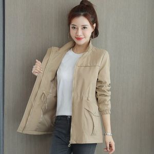 Chaqueta cortavientos de forro polar de doble capa Gali 2026, nueva, estilo coreano, casual, con control de cintura, adelgazante, para mujer pequeñ<span class=keywords><strong>a</strong></span>, primavera y otoño, con gorro elegante - Product Image 1