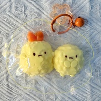 Porte-clés jouet anti-stress en silicone de qualité alimentaire, en forme de poussin de tempura, mignon, à texture pelucheuse, jouet à presser pour soulager le stress