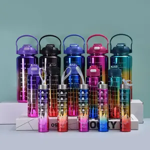 GC gym water bottle bottles botellas de agua 3 in 1 trio water bottle en 1 botes para agua gym termo termos motivacional