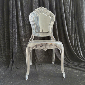 SMOOTH Wedding Decoration Hotel Banquet Party Event Clear Resin Crystal Wedding Acrylic Transparent <b>Plastic</b> <b>Chair</b> - Product Image 1