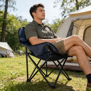 Silla Plegable Metálica Ligera y Portátil para Actividades al Aire Libre, Senderismo, Playa, Picnic, Pesca, Caza, Muebles Modernos para Exteriores - Product Image 1