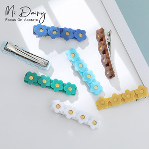 MiDairy Ins Offre Spéciale cut fleur <span class=keywords><strong>bar</strong></span> de bonbons couleur acrylique solide cheveux poignées latérales clips épingle à cheveux pour les filles - Product Image 1