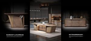 Bureau de direction moderne en métal, designs de bureaux en bois, mobilier de bureau - Product Image 3