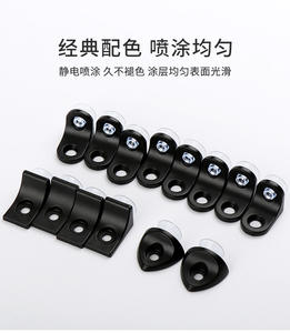 Soporte de Ventosa de Aleación de Zinc para Muebles, Soporte de Vidrio con Borde Redondeado para Partición de Gabinete, Duradero e Impermeable - Product Image 5