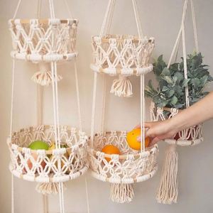 Cestas Colgantes de Mimbre para <span class=keywords><strong>Macetas</strong></span>, Decoración de <span class=keywords><strong>Pared</strong></span>, 4 Piezas, para Terrazas, Garaje - Product Image 1