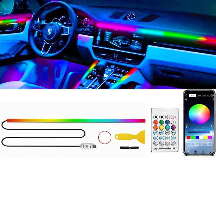 Full Color USB Streamer Car Ambient Lighting RGB App Control