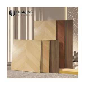 Piastrelle in Velluto Morbido Effetto Legno per Pavimenti Soggiorno, Finitura Crema, 600x1200mm Concavo Convesso, 800x800mm Piastrelle in Porcellana - Product Image 1