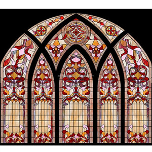 กระจกสีเคลือบเงาแบบทิฟฟานี่สั่งทำพิเศษ งานฝีมือสำหรับตกแต่งประตูและหน้าต่างห้องครัว ห้องนั่งเล่น โรงแรม และห้องน้ำ - Product Image 4