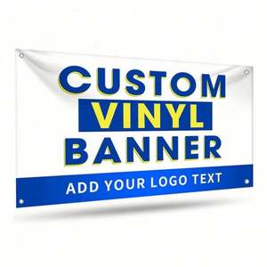 Bannière publicitaire en PVC maillé, impression numérique couleur intégrale, résistante à l'eau, pour événements - Product Image 1