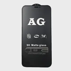 全盖5D无指纹防眩光屏幕保护器AG哑光钢化玻璃适用于iphone 13 12 11的红色mi K20 K20 pro