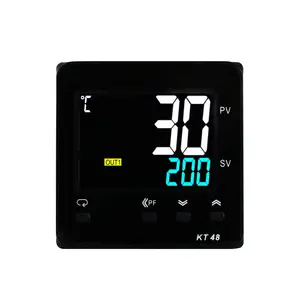 Kt48 48*48 controlador de temperatura duplo do pid, com saída múltipla lcd inteligente