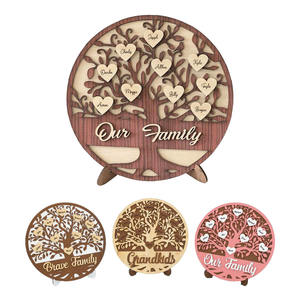 Marco <span class=keywords><strong>de</strong></span> Fotos Familiar <span class=keywords><strong>de</strong></span> Madera Personalizado, Estilo Europeo Americano, Decoración del Hogar y Regalo para Rituales <span class=keywords><strong>de</strong></span> <span class=keywords><strong>Vida</strong></span> - Product Image 2