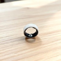 Bague connectée en céramique polie BT5.1 avec moniteur de fréquence cardiaque, SpO2, HRV, étanche IP68, charge magnétique 20mAh, étui pour bague connectée