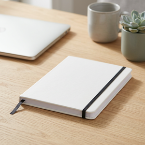 Carnet A5 Blanc Sans Marque Spectrum avec Élastique, Papier Thermique 100 g/m², Couverture en PU, Journal Scolaire et Agenda Modèle 107135-4 - Product Image 3