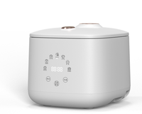 Cuisinière à riz électrique 3L avec cuiseur vapeur, cuve intérieure antiadhésive, 6 programmes de cuisson, minuterie numérique écologique, prix d'usine