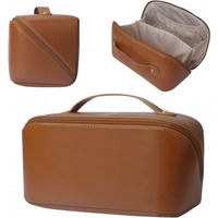 Sac de Cosmétiques Portable en Cuir PU Imperméable de Haute Qualité OEM Sac de Maquillage de Luxe de Voyage Trousse de Toilette pour Femmes