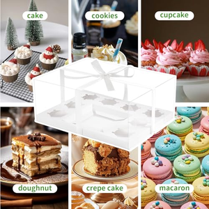 Cajas Transparentes Personalizadas al por Mayor para Cupcakes, Cajas Transparentes para Cupcakes con 6, 8, 12 y 13 Cavidades, Contenedores de Papel Transparente para Pasteles - Product Image 5