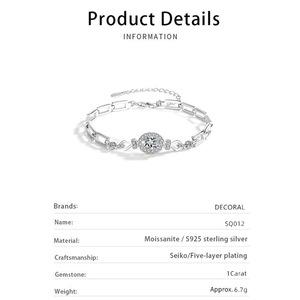Usine en gros 925 argent Sterling cubain lien Pigeon oeuf 1carat ovale coupe Moissanite Bracelet pour femmes bijoux étanches - Product Image 5
