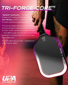 Warping Point Tina Pisnik Phoenix <span class=keywords><strong>Pickleball</strong></span>-Schläger UPA-A Zugelassen Rohes T700 Carbonfaser 16MM/13.3MM Power Drive System Präzise - Product Image 4