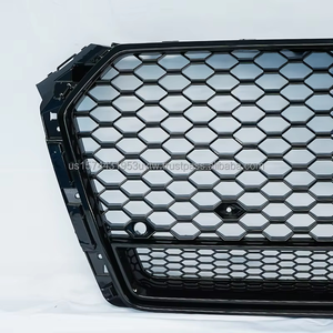 New OEM Custom Glossy Black Honeycomb Mesh <b>Car</b> Grille Audi A4L/S4 B9 2017-2019 ABS Material Black Frame High Quality PNB Brand - Product Image 4