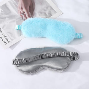 New Lovely Faux Fur Silk Plush <span class=keywords><strong>Eye</strong></span> Cover Macio Satin e Algodão Máscara de Olho para o Sono Essencial <span class=keywords><strong>Eye</strong></span> Health Supply - Product Image 4