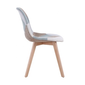 Échantillon gratuit Fauteuil Paulin Little Tulip moderne de luxe à dossier bas, élégant, noir et blanc, en PU, pour salle à manger - Product Image 3