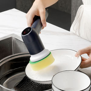 Brosse <span class=keywords><strong>de</strong></span> nettoyage électrique portable pour la vaisselle, brosse <span class=keywords><strong>de</strong></span> nettoyage <span class=keywords><strong>de</strong></span> <span class=keywords><strong>cuisine</strong></span>, 5 têtes <span class=keywords><strong>de</strong></span> brosse remplaçables, brosse <span class=keywords><strong>de</strong></span> nettoyage sans fil pour la maison - Product Image 4