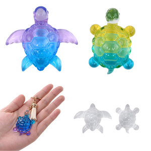 YS personnalisé bricolage cristal goutte colle résine époxy tortue rapatrié Marine porte-clés miroir Silicone moules porte-clés en plastique faisant des outils - Product Image 5