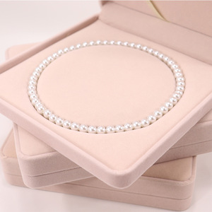 Wholesale velvet necklaces, <b>gift</b> pendants, jewelry sets, custom packaging, pearl travel velvet jewelry <b>boxes</b>, - Product Image 2