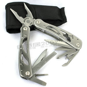 Pince pliante multifonctionnelle 10,5 cm en acier inoxydable, outil de survie en plein air 13 en 1 - Product Image 2