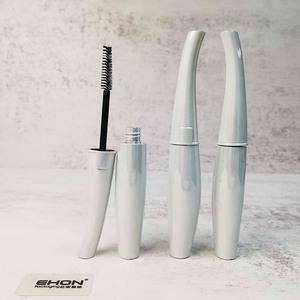 Tube de mascara blanc incurvé vide, flacon de mascara en plastique de forme spéciale avec bouchon à vis, emballage cosmétique personnalisé avec logo, contenant pour cils - Product Image 5