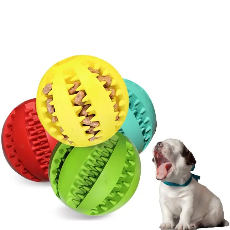 Boule plastique Non toxique pour chiens, jouet interactif, distributeur de nourriture, ballon en caoutchouc, parfumé