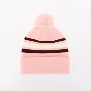 Custom Knitted Winter <b>Hat</b> With Jacquard Logo Striped Beanie <b>for</b> Keeping Warm in Pom Pom Style - Product Image 5
