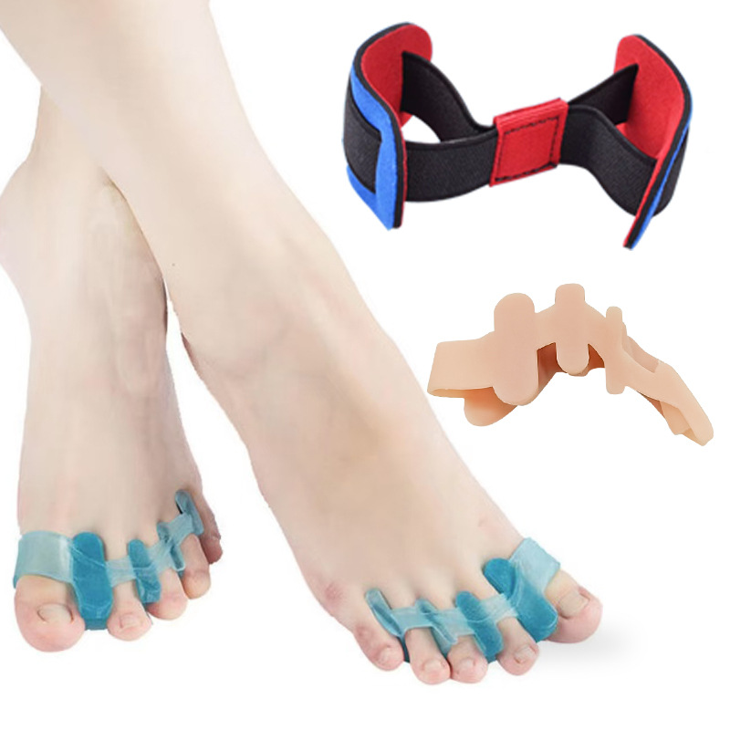 Silicone toe separator trainer (skin color) + resistance band