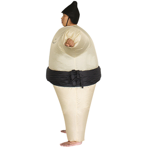 Costume de lutte sumo gonflable réaliste en polyester pour adulte, idéal pour la location lors d'événements d'Halloween - Product Image 4