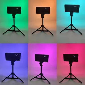 Venda quente LED colorido RGB beleza foto vídeo mini bolso vlogging fotografia selfie luz de preenchimento bateria embutida para o telefone