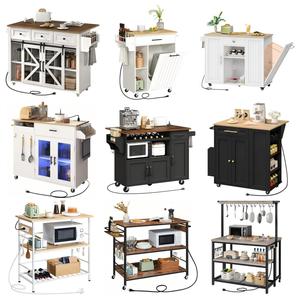Isla de Cocina al por Mayor, Estante de Almacenamiento de Cocina con Ruedas, Soporte Organizador de Cocina Móvil para Organización de Cocina - Product Image 6