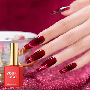 Smalto Gel UV Kudan Effetto Occhio di Gatto Nude Glitter Cristallo con Riflessi Scintillanti Colore Traslucido Effetto Gelatina per Salone e Nail Art Fai da Te - Product Image 4